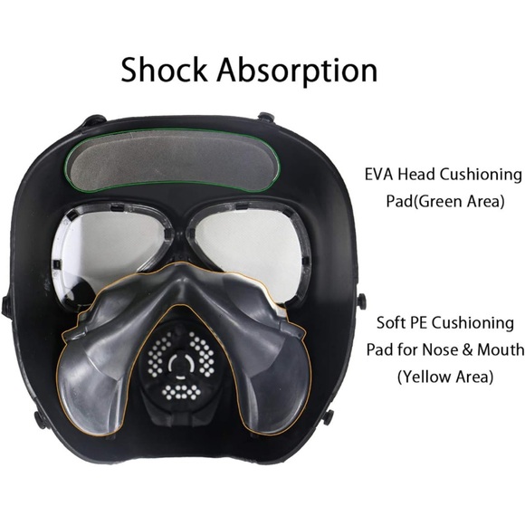 M04 Airsoft Mask Full Face Skull CS Mask with Fan - Picture 2 of 5